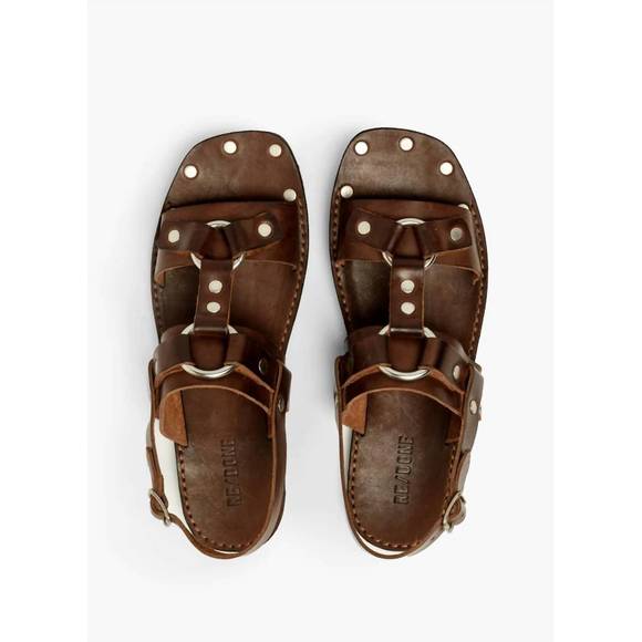 NEW RE/DONE 70s tire tread sandal in worn brown - Picture 2 of 4